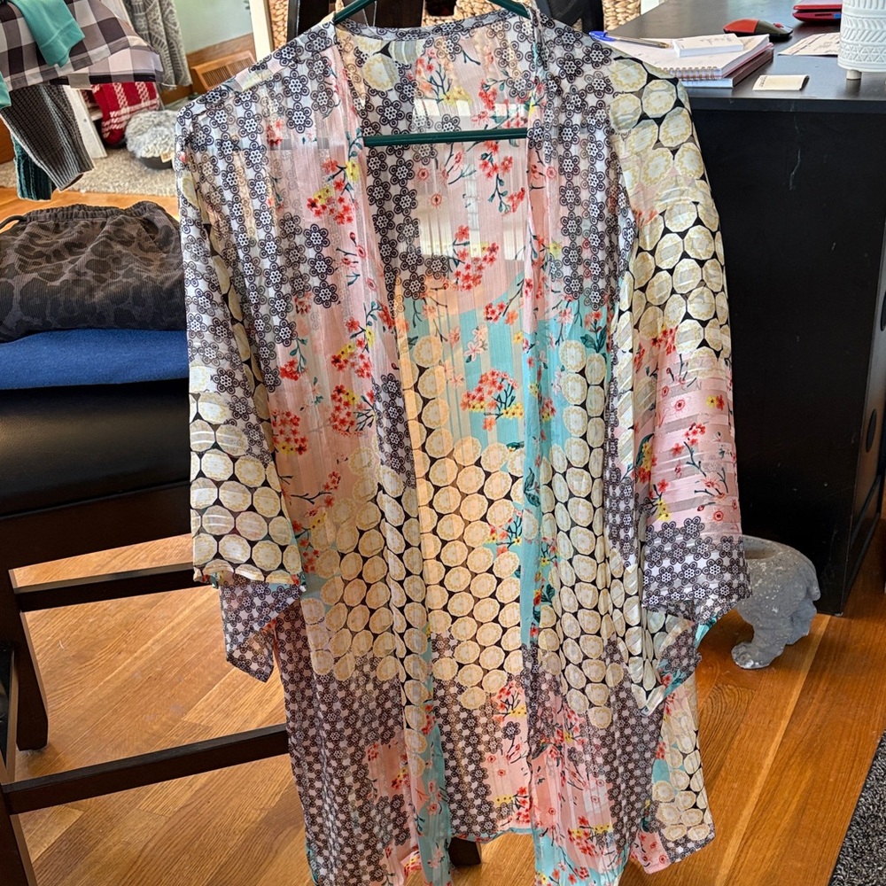 Floral Patchwork Kimono Jacket